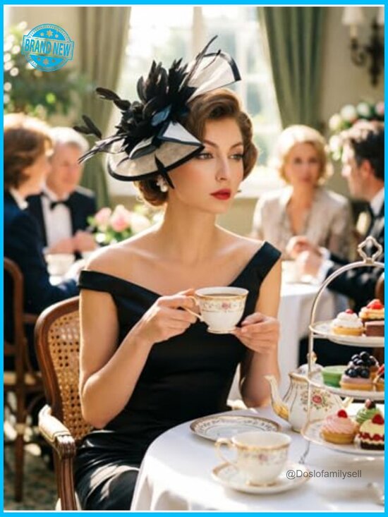 Fascinator Headpiece Floral Feathers Derby Tea Party Wedding Church 1920s Gatsby